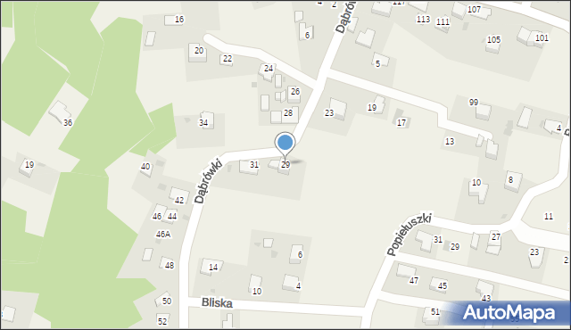 Ochojno, Dąbrówki, 29, mapa Ochojno