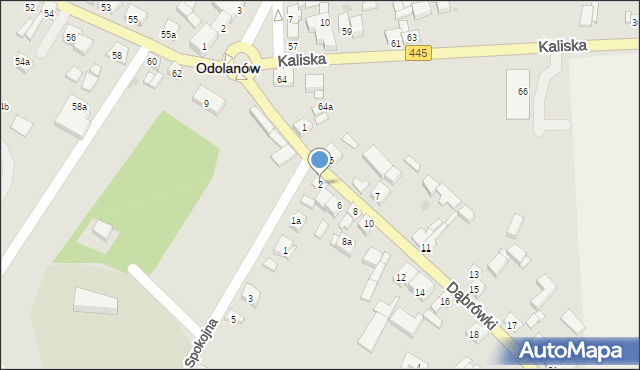 Odolanów, Dąbrówki, 2, mapa Odolanów