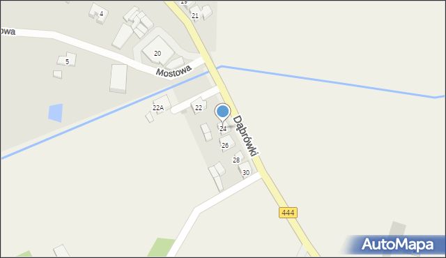 Odolanów, Dąbrówki, 24, mapa Odolanów