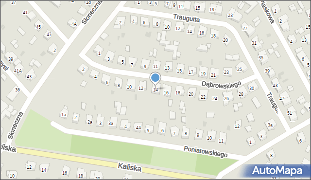 Odolanów, Dąbrowskiego, 14, mapa Odolanów