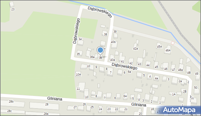 Oleśnica, Dąbrowskiego Henryka, gen., 36, mapa Oleśnica