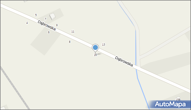 Olesno, Dąbrowska, 10, mapa Olesno