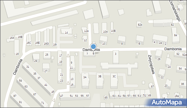 Opole, Dambonia Alojzego, 5, mapa Opola