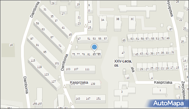 Opole, Dambonia Alojzego, 83, mapa Opola