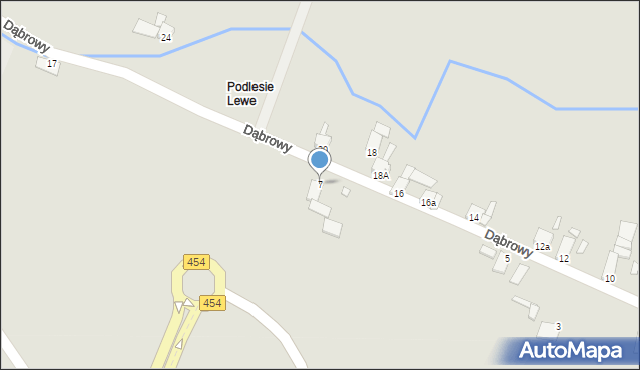 Opole, Dąbrowy, 7, mapa Opola