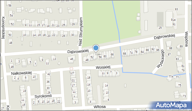 Ostrowiec Świętokrzyski, Dąbrowskiej Marii, 54, mapa Ostrowiec Świętokrzyski