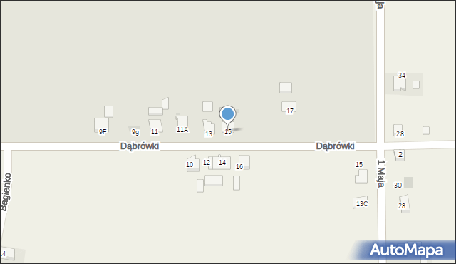 Oświęcim, Dąbrówki, 15, mapa Oświęcimia