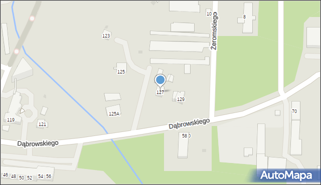 Oświęcim, Dąbrowskiego Jarosława, gen., 127, mapa Oświęcimia