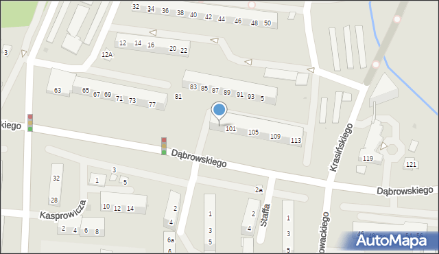 Oświęcim, Dąbrowskiego Jarosława, gen., 99, mapa Oświęcimia