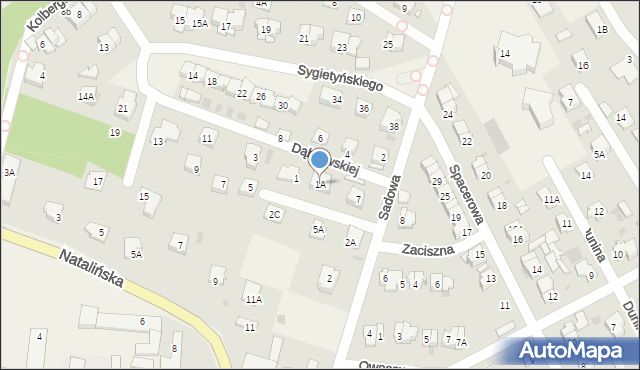 Otrębusy, Dąbrowskiej Marii, 1A, mapa Otrębusy