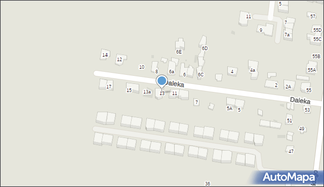 Ożarów Mazowiecki, Daleka, 13, mapa Ożarów Mazowiecki