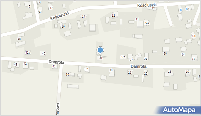 Pawonków, Damrota, 31, mapa Pawonków