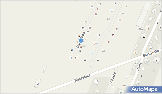 Pecna, Daglezjowa, 31, mapa Pecna