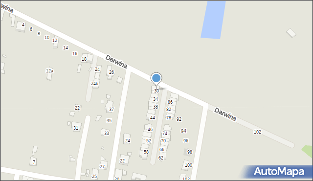 Piekary Śląskie, Darwina Karola, 30, mapa Piekary Śląskie