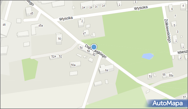 Pieńsk, Dąbrowskiego Henryka, gen., 62, mapa Pieńsk