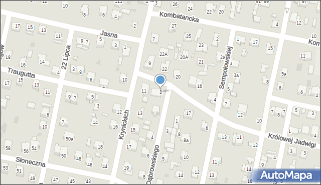 Pilawa, Dąbrowskiego Henryka, gen., 2, mapa Pilawa