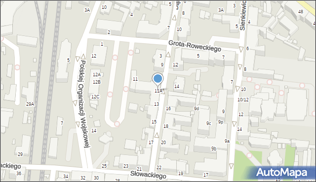 Piotrków Trybunalski, Dąbrowskiego Jarosława, gen., 11A, mapa Piotrków Trybunalski