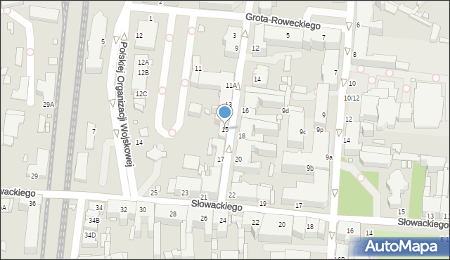 Piotrków Trybunalski, Dąbrowskiego Jarosława, gen., 15, mapa Piotrków Trybunalski