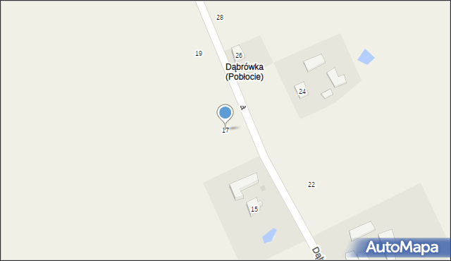 Pobłocie, Dąbrówka, 17, mapa Pobłocie
