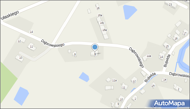 Podgórzyn, Dąbrowskiego, 8, mapa Podgórzyn