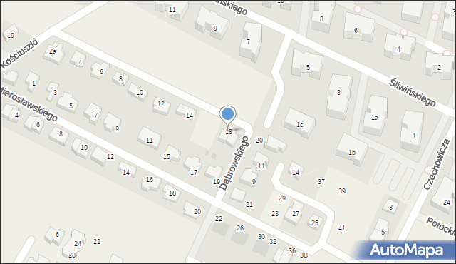 Pogórze, Dąbrowskiego Henryka, gen., 18, mapa Pogórze
