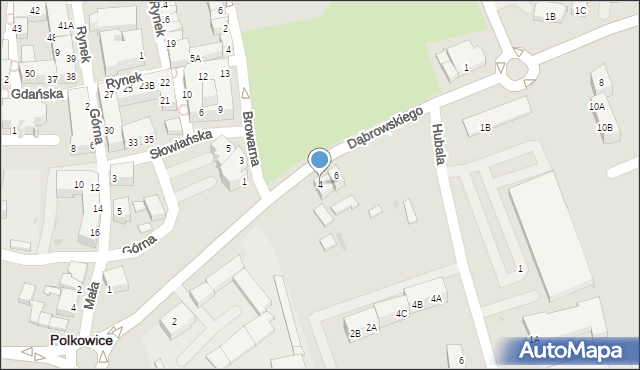 Polkowice, Dąbrowskiego Henryka, gen., 4, mapa Polkowice