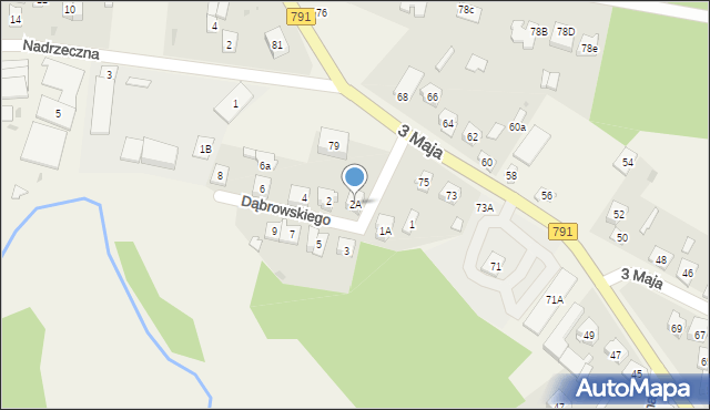 Poraj, Dąbrowskiego, 2A, mapa Poraj