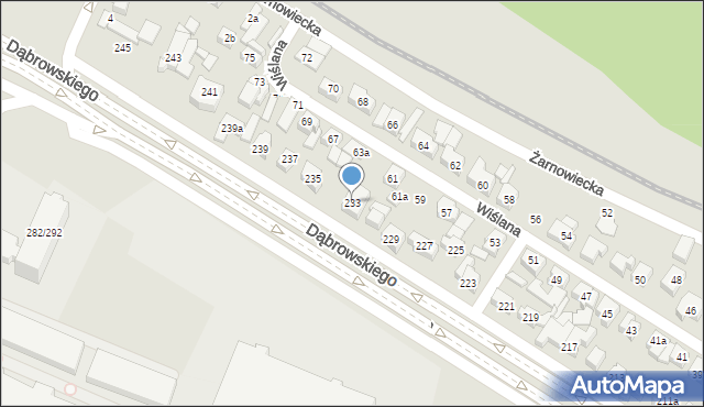 Poznań, Dąbrowskiego Henryka, gen., 233, mapa Poznania