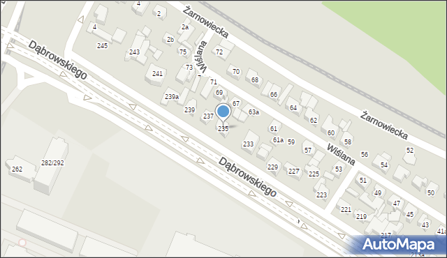 Poznań, Dąbrowskiego Henryka, gen., 235, mapa Poznania