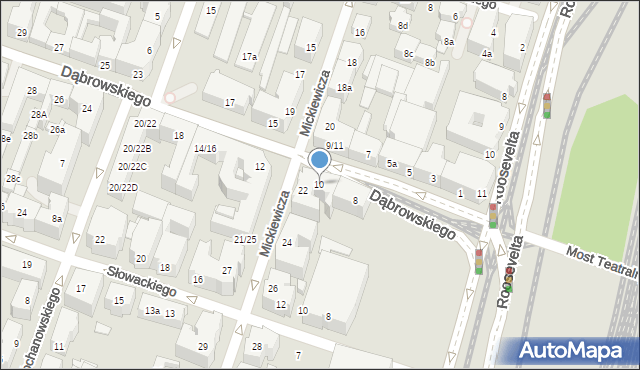 Poznań, Dąbrowskiego Henryka, gen., 10, mapa Poznania