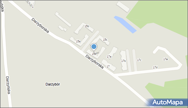 Poznań, Darzyborska, 15d, mapa Poznania