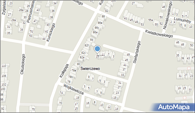 Poznań, Daszyńskiego Ignacego, 15, mapa Poznania