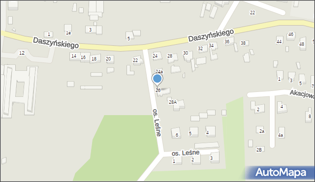 Prószków, Daszyńskiego, 26, mapa Prószków