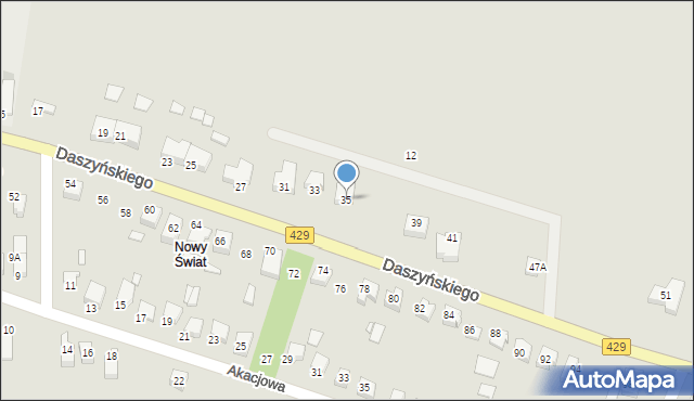 Prószków, Daszyńskiego, 35, mapa Prószków