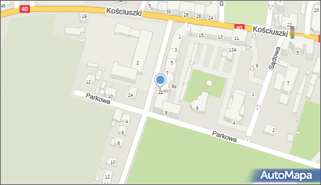 Prudnik, Dąbrowskiego, 11, mapa Prudnik