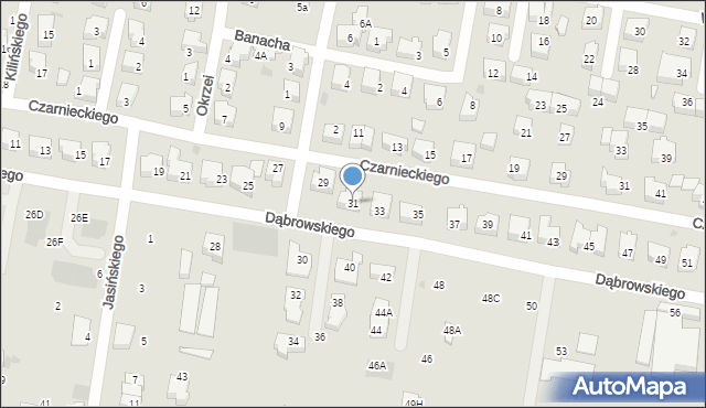 Pruszcz Gdański, Dąbrowskiego Jarosława, gen., 31, mapa Pruszcz Gdański