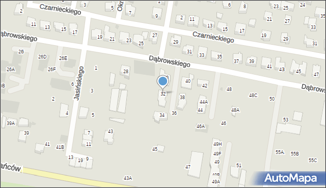 Pruszcz Gdański, Dąbrowskiego Jarosława, gen., 32, mapa Pruszcz Gdański