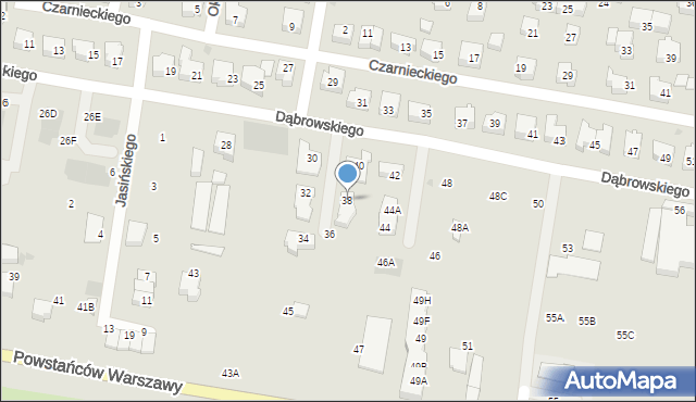 Pruszcz Gdański, Dąbrowskiego Jarosława, gen., 38, mapa Pruszcz Gdański