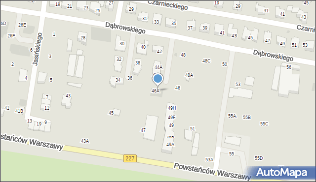 Pruszcz Gdański, Dąbrowskiego Jarosława, gen., 46B, mapa Pruszcz Gdański