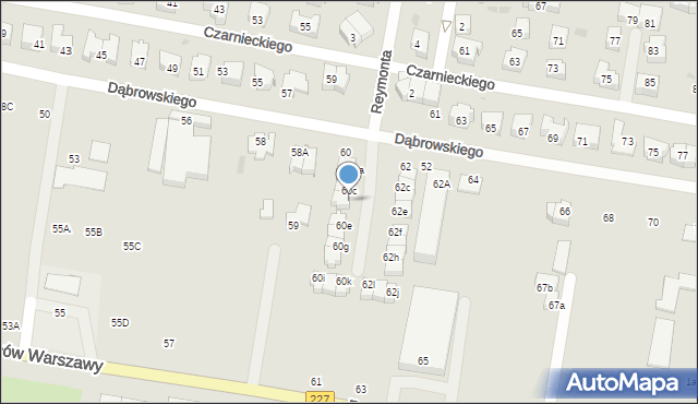 Pruszcz Gdański, Dąbrowskiego Jarosława, gen., 60d, mapa Pruszcz Gdański