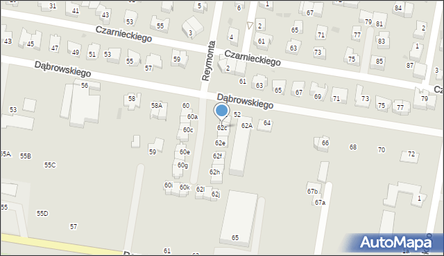 Pruszcz Gdański, Dąbrowskiego Jarosława, gen., 62c, mapa Pruszcz Gdański