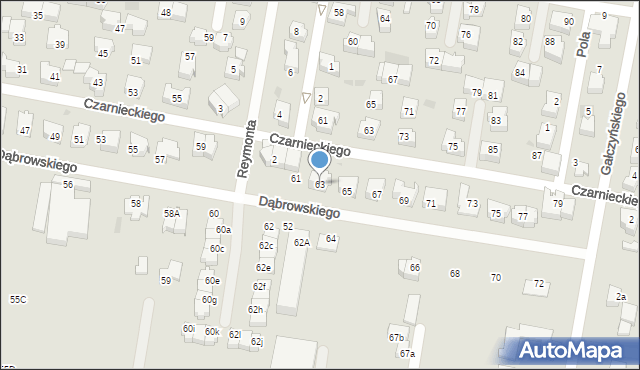 Pruszcz Gdański, Dąbrowskiego Jarosława, gen., 63, mapa Pruszcz Gdański