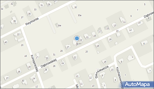 Pruszków, Dąbrowskiej Marii, 25, mapa Pruszków