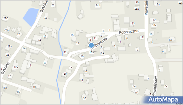 Przegędza, Damrota, 10a, mapa Przegędza