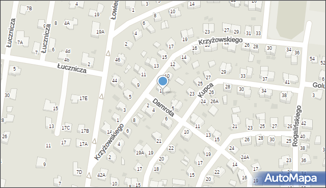 Pszczyna, Damrota Konstantego, 3, mapa Pszczyny