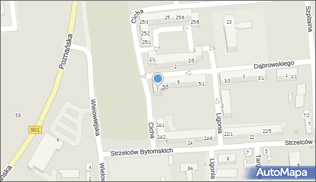 Pyskowice, Dąbrowskiego Henryka, gen., 5/6, mapa Pyskowice