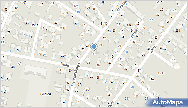 Radom, Dąbrowskiego Henryka, gen., 31, mapa Radomia