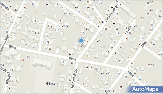 Radom, Dąbrowskiego Henryka, gen., 52, mapa Radomia