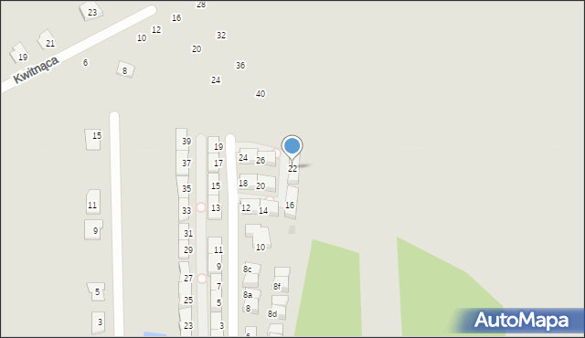 Radzymin, Dąbrowskiego Henryka, gen., 22, mapa Radzymin