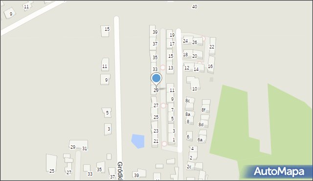 Radzymin, Dąbrowskiego Henryka, gen., 29, mapa Radzymin